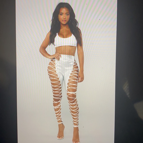 Laced Pants- Silver - Picture 6 of 6